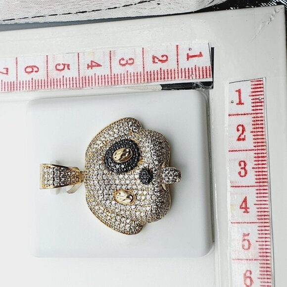 14K Gold Plated Cubic Zircon Pendant, INUS1BR260 - Picture 9 of 9